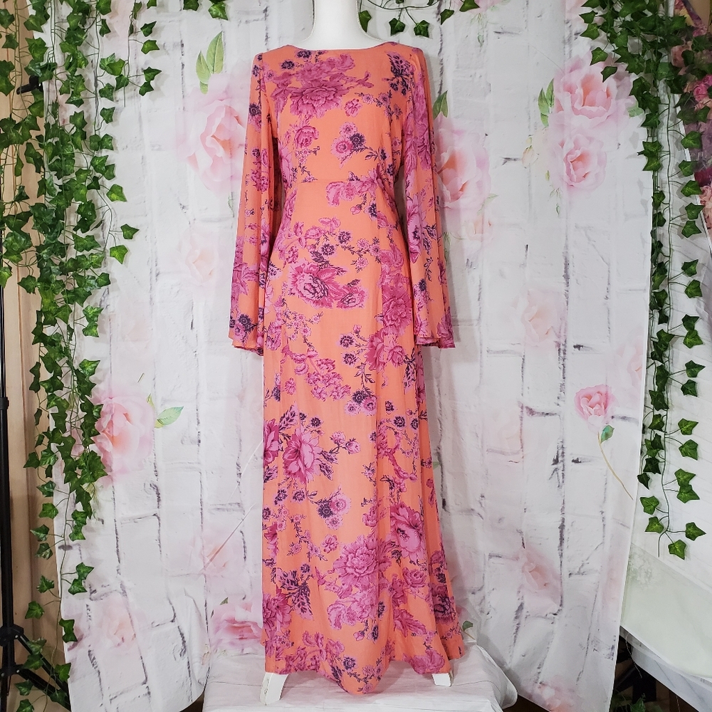 Free People Pink Floral Maxi Dress